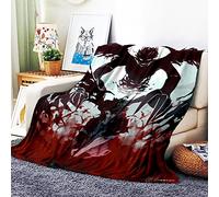 VOZMIO Black Clover Couverture De Lit De Couverture Douce Chaude en Flanelle De Haute Qualité Adaptée à Lacouverture De Climatisation Couverture Bébé Plaids en Flanelle (40x60in(100x150cm))