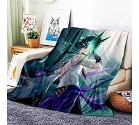 VOZMIO Genshin Impact Couverture De Lit De Couverture Douce Chaude en Flanelle De Haute Qualité Adaptée à Lacouverture De Climatisation Couverture Bébé Plaids en Flanelle (C,150x200cm(60x80in))