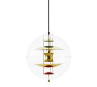 Suspension Globe Verpan Ø40 Laiton/ Rouge/ Bleu