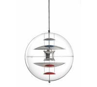Suspension Globe Verpan Ø40 Chrome/ Rouge/ Bleu