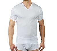 VP Pinuccio Venegoni Lot de 2 T-shirts Intime Homme Coton Col V Fabriqué en Italie T Shirt Blanc Noir Maillot Sous-vêtements Col V Manches Courtes Blanc et Noir Débardeur Sous-Vêtements Homme v