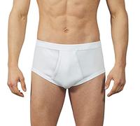 VP Pinuccio Venegoni Lot de 3 culottes classiques pour homme avec ouverture avant côtelée en 100 % coton, fabriqué en Italie, Slip pour homme en coton, taille haute blanc ouverts devant culotte avec