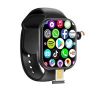 VP29 Montre intelligente 4G Android 64 Go de stockage 4G/5G LTE Carte SIM GPS WiFi 2,3" 490 x 580 Amoled Nouvelle montre intelligente appareil photo rotatif Noir 4 + 64 Go