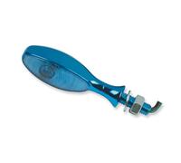 Mini Clignotant Led 12v Aluminium Oblong Chromé Bleu Vicma Pour Moto 6164 Neuf