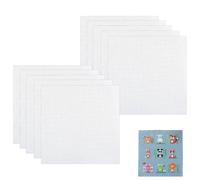 VPB 10 Pièces Toile Aïda 20×20 cm - Tissu à Broder en Coton, Toile Blanche pour Point de Croix, Couture DIY, Artisanat & Loisirs Créatifs