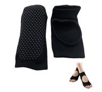 VPB Chaussettes Yoga Pour Femmes Sans Orteils Antidérapantes, Chaussettes Pilates en Coton, Chaussettes Antidérapantes Avec Poignées, Chaussette Antidérapante Femme pour Yoga Pilates Ballet Femme