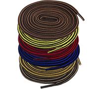 VPbao 12Pcs 100-120cm Lacets Bicolores Ronde 4mm de Largeur Remplacement pour Bottine Botte Chaussures de Travail