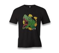 VPJGFL Dinosaur Tearing Up The Tshirt Men's Black Tshirt(X-Large)
