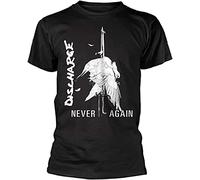 VPJGFL Discharge 'Never Again' T Shirt Black(Small)