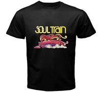 VPJGFL DOWNN Soul Train 70's TV Show Logo Men's Black The Loom White Yellow Black Red Mens t Shirt Men Mens(X-Large)