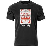 VPJGFL DPX-1 Mens F Society Mr Robot Distressed Logo T Shirt TV Series Steel Mountain Eliot(XX-Large)