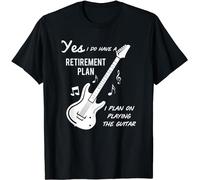 VPJGFL Funny Yes I Do Have A Retirement Plan Play Guitar T-T-Shirts à Manches Courtes(Large)
