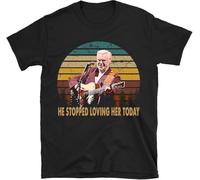VPJGFL He Stopped Loving Her Today George Jones Classic Art Country Music T T-Shirts à Manches Courtes(Medium)