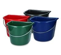 Vplast Fournitures De Cheval Bucket with Flat Side 15 L Rouge