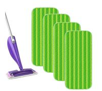 VPLONG Tampons de rechange réutilisables compatibles avec Swiffer Wet Jet et Wet Jet pour balai Swiffer, lingettes de rechange en microfibre humide et sèche pour nettoyage de planchers en bois dur