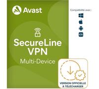 VPN - Avast - SecureLine 2024 - 3 Ans - 5 Appareils - Protection de la Vie Privée