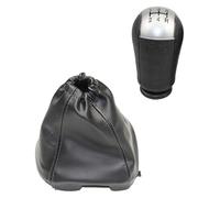 VPNMNZTPAP Pommeau De Levier De Vitesse De Voiture Pour Ford Pour Transit MK7 2006-2013 Pommeau Levier Vitesse Cuir PU(5 Speed Silver Pair)