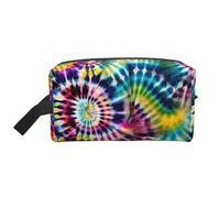VPPUR Exotic Tribe Tie-Dye Style Imprimé Grande Capacité Sac de Rangement à Fermeture Éclair Organiseur de Voyage Cosmétique Organisateur pour Articles de Toilette Maquillage, blanc, One Size