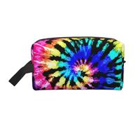 VPPUR Exotic Tribe Tie-Dye Style Imprimé Grande Capacité Sac de Rangement à Fermeture Éclair Organiseur de Voyage Cosmétique Organisateur pour Articles de Toilette Maquillage, blanc, One Size