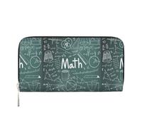 VPPUR Formulas Shapes Theory Math Leçon Word Print Portefeuille pour femme Portefeuille pour femme Pochette pour voyage décontracté tendance, noir, One Size, Art