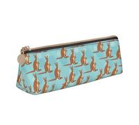 VPPUR Funny for Kangaroo Zoo Print Daily Petite trousse à crayons triangulaire avec porte-stylo à fermeture éclair pour outils d'écriture, blanc, One Size