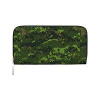 VPPUR Green Army Portefeuille pour femme Motif camouflage numérique, noir, One Size, Art