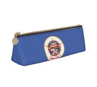 VPPUR Minnesota State Flag Print Daily Petite trousse à crayons triangulaire avec porte-stylo à fermeture éclair pour outils d'écriture, blanc, One Size
