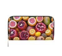VPPUR Portefeuille à la main pour femme avec impression d'images de fruits pour voyage, décontracté, tendance, noir, One Size, Art