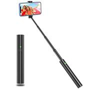 Vproof Perche à selfie Bluetooth télescopique en aluminium léger, design compact, compatible avec iPhone 11 Pro Max 11 Pro 11 XS Max, Galaxy S20 et bien d’autres modèles