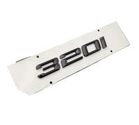 VPVCKMVTVZ 3d ABS Chrome noir Logo 320i 320d emblème lettres autocollant plaque signalétique coffre de voiture Badge adapté for BMW 320i 320d E46 E90 F30 accessoires(Black 320i)