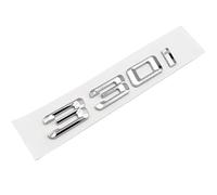 VPVCKMVTVZ Autocollant 3D ABS chromé noir 330i, lettres d'emblème 330d, Badge de coffre arrière de voiture adapté Fit For BMW E46 E90 E91 E30 F30, accessoires de voiture(330i Chrome)