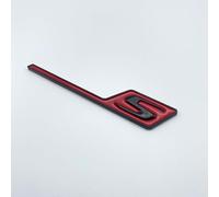 VPVCKMVTVZ Badge de coffre arrière de voiture ABS 3D, autocollant emblème S Logo adapté for Mercedes AMG A GLA CLA 45 GLE GLC CE 63 S X156 W205 W212 W207 W176(Glossy black red big)