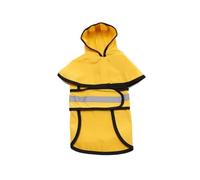 VPVCKMVTVZ Fournitures for Animaux de Compagnie avec Bande réfléchissante Chien imperméable à Capuche Coupe-Vent Chien Veste de Pluie Couleurs Vives imperméable Chien Manteaux en Plein air(Yellow,XS)