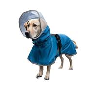 VPVCKMVTVZ Imperméable à capuche réglable et léger for animaux de compagnie, équipement de protection contre la pluie for chien, conception de bande réfléchissante, adapté à toutes les saisons(Blue,L)