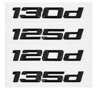 VPVCKMVTVZ Lettres chromées 120d 130d 125d 135d 118d adaptées Fit For BMW série 1 E87 E81 E82 E87 E88 F20 F21, emblème arrière de coffre de voiture, Logo autocollant(Black,135d)