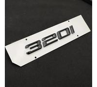 VPVCKMVTVZ Lettres de coffre arrière de voiture noires chromées 3D, emblème anti-rayures, autocollants adaptés Fit For BMW 320i 320d G20 F30 E46 E90 F31 F34, accessoires(320i Glossy Black)