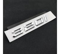 VPVCKMVTVZ Lettres de coffre arrière de voiture noires chromées 3D, emblème anti-rayures, autocollants adaptés Fit For BMW 320i 320d G20 F30 E46 E90 F31 F34, accessoires(320i Chrome)