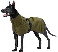 VPVCKMVTVZ Manteau imperméable for Chien, Veste d'hiver imperméable avec intérieur en Velours, Bande réfléchissante, Doublure en Polaire Douce, vêtements d'extérieur Chauds for l'extérieur(Green,L)