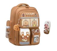 VPVMUKLRDK Capybara Sac à Dos en Dessin Animé, Bandoulière Réglable, Capybara Sac à Dos en Dessin Animé avec Trousse à Crayons (D,Small)