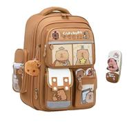 VPVMUKLRDK Capybara Sac à Dos en Dessin Animé, Bandoulière Réglable, Capybara Sac à Dos en Dessin Animé avec Trousse à Crayons (C,Small)