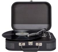 Vpx-1951/Tn Tourne-Disque Vintage Portable Avec Mallette En Cuir Synthétique,Bluetooth Bidirectionnel,Lecteur Mp3 Et Enregistreur Usb,Design Rétro Et Fonctionnalité Moderne,Couleur Titane