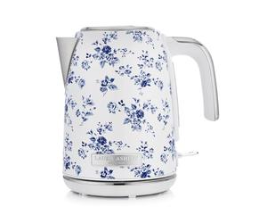 VQ Laura Ashley Bouilloire Électrique Acier Inoxydable 1,7L China Rose | Ébullition Rapide, Économe 2,2 kW, Protection Marche à Vide, Poignée Résistante Chaleur, Indicateur Niveau d'Eau