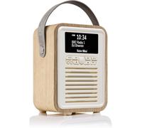 VQ Retro Mini Radio DAB+/FM Bluetooth Réveil USB Casque Secteur/Batterie Noir