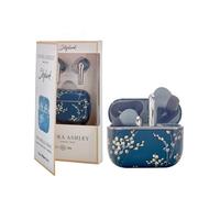 VQ Skylark TWS Ecouteurs sans Fil - Annulation de Bruit Améliorée (ENC) Ecouteurs Bluetooth 5.4 avec Lecture de 10 Heures et Sauvegarde de L'étui de 48 Heures Temps - Laura Ashley Pussy Willow Grey