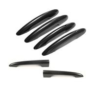 VQLDPX Housses Poignée Porte Ensemble De 6 Garnitures Poignées Porte Pour MINI Pour Cooper S, D, JCW F54 Pour Clubman (2015-2023) Décorative Extérieure Voiture(Noir 2,Avec trou et lumière)