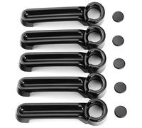 VQLDPX Housses Poignée Porte Garniture De Poignée Porte Pour Jeep Pour Liberty Pour Wrangler JK JKU 2007-2017 Décoration Coque Protection Style Autocollant Décorative Extérieure Voiture(Noir 2)