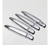 VQLDPX Housses Poignée Porte Garniture De Poignée Porte Pour Toyota Pour Tacoma Pour 4Runner (2003-2011) Décoration Aspect Fibre Carbone Décorative Extérieure Voiture(Argent)