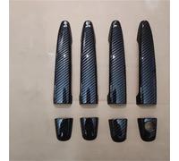 VQLDPX Housses Poignée Porte Garniture De Poignée Porte Pour Toyota Pour Tacoma Pour 4Runner (2003-2011) Décoration Aspect Fibre Carbone Décorative Extérieure Voiture(Noir)