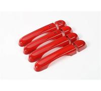 VQLDPX Housses Poignée Porte Garnitures De Poignées Porte Pour Jeep Pour Renegade 2015+ Avant, Arrière, Extérieur, Côtés Autocollants Décorative Extérieure Voiture(Rouge 1)