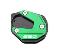 VQLDPX Plaque De Support D'extension De Béquille Latérale CNC pour Moto pour Kawasaki Z650 Z650RS Z 650 Z 650 RS 2017-2024 Plaque de béquille latérale de Moto(Vert)